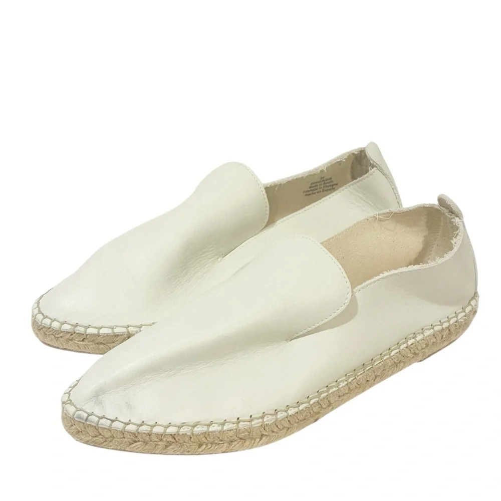 FREE PEOPLE Size 9 White LAUREL CANYON ESPADRILLE SLIP ONS Shoes